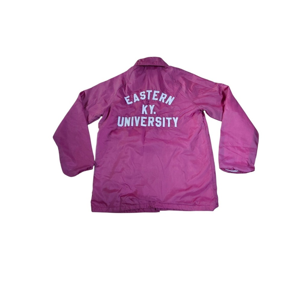 Vintage 1970s Eastern Kentucky University Coach Jacket Purple Snap Button EKU VR